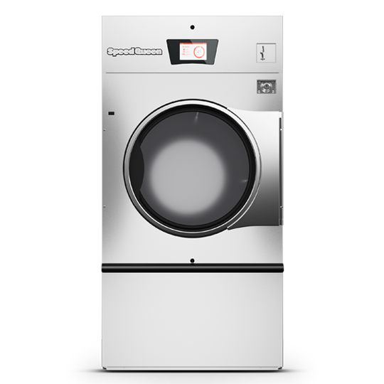 Speed Queen DV6010WE 27 Inch Commercial Electric Dryer with 7 Cu. Ft.  Capacity, 5 Dry Cycles, Quantum® Gold Pro Control, Integrated Meter Case,  Large Door Opening, Quiet Efficient Blower System, Reversible Door