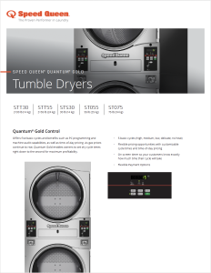 Laundromat Quantum Gold Tumble Dryers Sell SheetV2