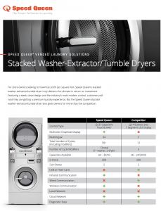 Stacked Washer-Extractor/Tumble Dryers - Speed Queen® Commercial